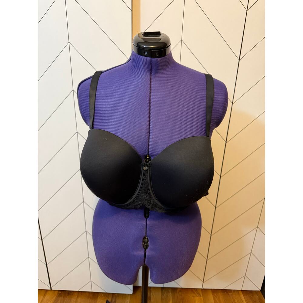 Auden Women’s 44D Black Lace Smooth Lightly Lined Comfort Wire Strapless Bra New